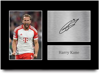 HWC Trading A4 Harry Kane Geschenke Gedrucktes Signiertes Autogramm Foto für Fußball Anhänger and Fans - A4
