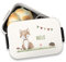 hellomini Mepal Brotdose - Personalisiert - Brotdose Kinder mit Fächern - Snackbox mit Fächern - Lunchbox, Bento Box Geschenk zu Einschulung - Einschulungsgeschenk (Fuchs, Weiß)