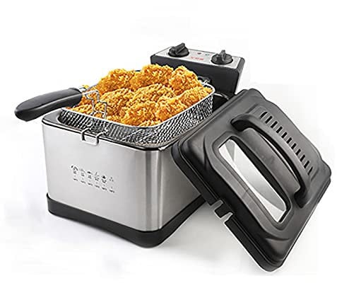 GHKFEJGDEN Deep Fryer 2000W, 4.5L/5L, Electric Deep Fryer, Temperature Control, Removable Oil Basket, for French Fries, Donuts and More