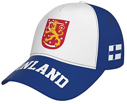 TDTRADD Baseballkappe mit Finnland-Flagge, Volldruck, Erwachsenen-Mütze, Patriotismus, Finnen-Motiv, Schwarz, mehrfarbig, Einheitsgröße