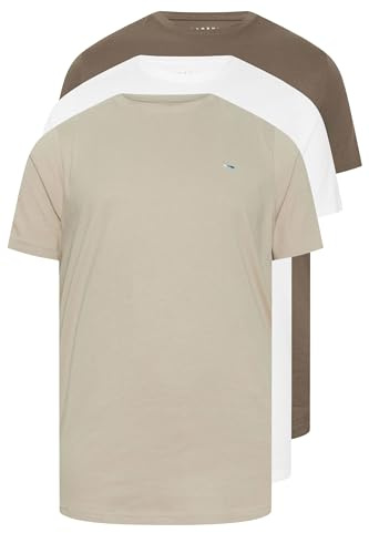 BadRhino Big & Tall 3 Pack Brown & Core T-Shirts - Men's - Plus Size Curve