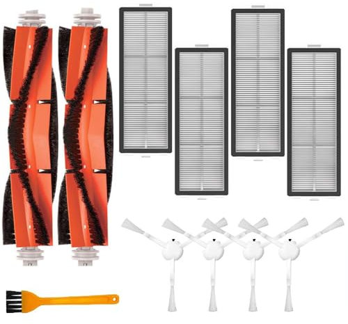 MYAYD Set di accessori per robot aspirapolvere Dreame D10 Plus, accessori per Dreame Bot D10 Plus RLS3D, 11 pezzi di ricambio per robot aspirapolvere include 2 spazzole principali, 4 filtri, 4