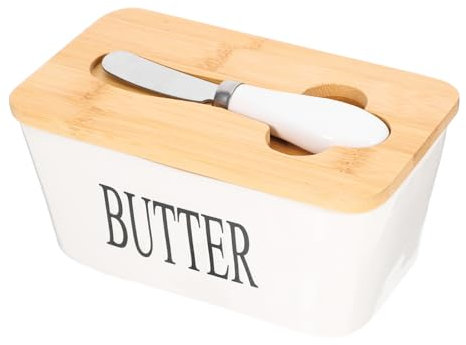COLLBATH Mantequera Pequeña De Cerámica Tapa Recipiente Para Mantequilla Bandeja Para Mantequilla Tapa