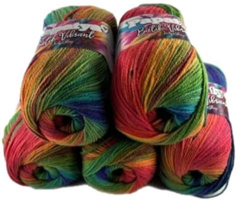 Rainbow Papatya Batik Vibrant Double Knitting 100g Ball (5, 05V)