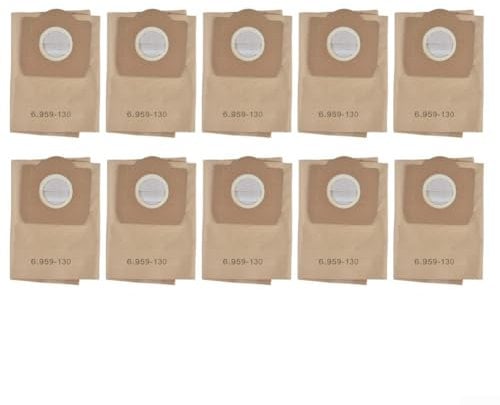 Honseadek Vacuum Dust Bag, Pack Of 10 Replacement Paper Filter Bags For Karcher 6.959-130.0 for WD3,A2201, A2204 Vacuum Cleaner