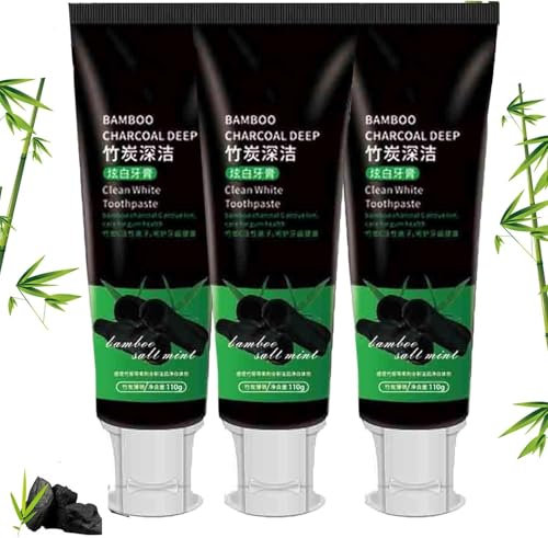 MavChanolia Bamboo Charcoal Deep Toothpaste Whitening,Deep Cleaning to Remove Tooth Stains,Activated Charcoal Deep Clean Toothpaste