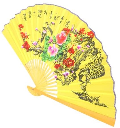 Chinese Hand Fans Decor Large Bamboo Fan Wall Art Japanese Wall Fan Decor for Boho Hanging Decorative