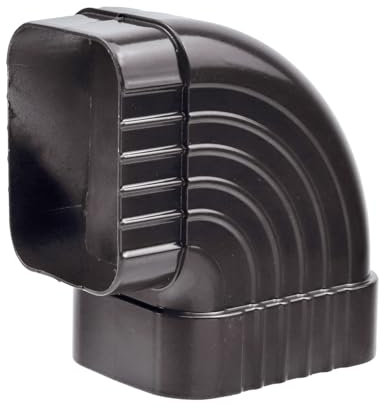 Semetall 1PCS Downspout Gutter Elbows 2x3-90 Degree,Side Elbows-Roofing Gutter Downspout Elbows,Aluminum Alloy,Dark Brown