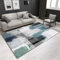 QGYFRE Teppich Wohnzimmer Kurzflor Hall Teppiches küche waschbar rutschfest 140x200CM Kinder Teppiche Jungs Grau Blauer Abstrakter mit allmählicher Veränderung Antirutsch Für