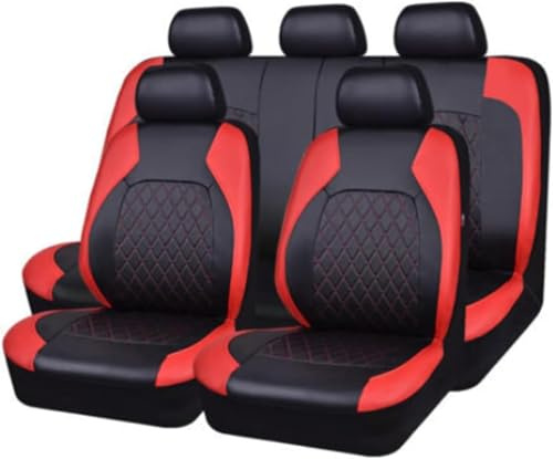 MounSgk Autositzbezüge, passend für Kia SP Stonic Kcv4 Rio Ceed Pegas Xceed Picanto Magentis Venga Kv7 Vq, wasserdicht und rutschfest, komplettes Set von Sitzbezügen, Rot