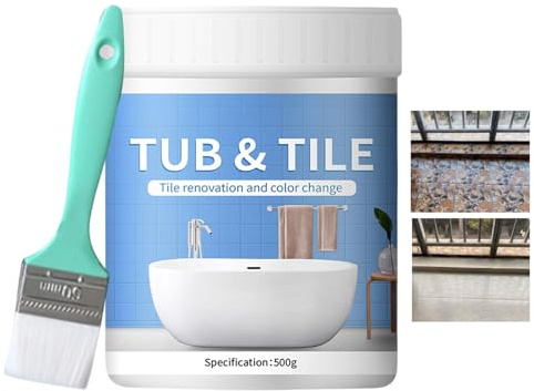 Générique Finish-Set für Fliesen – Farbe für Dusche | Farbset für Badezimmer zum Veredeln von Fliesen | geruchsarme Waschbeckenfarbe für Badewannen, Waschbecken