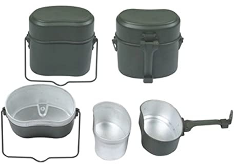 Camping Pots Pans Set Mess Tin, Plate Set Aluminium Alloy Lunch Box for Outdoor Camping Hiking Picnic BBQ Beach Camping Cookware Mess Kit Camp Pot Army Mess Kit