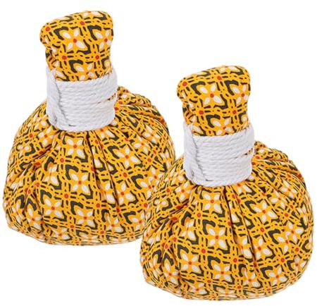 LIFKOME Boules De Massage Moxibustion 2 Pièces Tissus Coton Chauffantes Soulagement Musculaire Détente Dos Épaules Relaxation Bien-