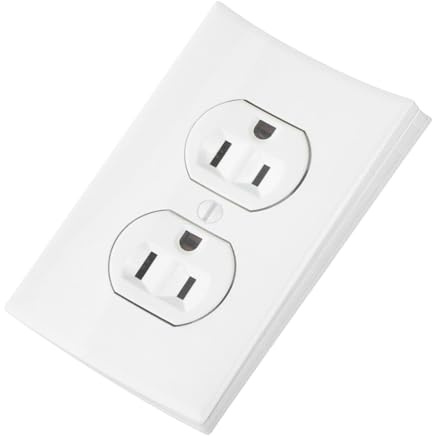 Anneome 20pcs Fake Wall Outlet Stickers 7x11.43cm Prank Electrical Socket Decals for Office and Home Practical Joke Prop Power Socket Cover