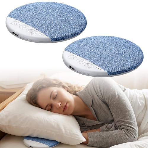 2 Pcs Kissenlautsprecher Bluetooth Kopfkissen Lautsprecher Bluetooth Kissen | Fokussierter Klang, Einschlafhilfe, lange Akkulaufzeit, Timerfunktion, Ultradünn Und Leicht