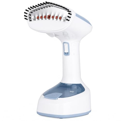 Cozary Steamer Dampfglätter Tragbarer 1500W Faltbar, Reise Dampfglätter mit 150ML Tank, Handgerät Clothes Steamer, 25s Schnellstart, Kraftvoller Dampf für Kleidung