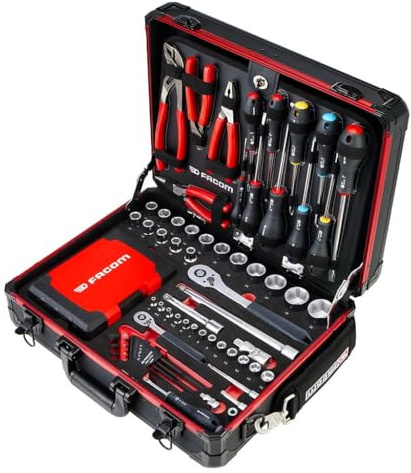 Valise maintenance aluminium avec sélection d'outils (181 pièces)