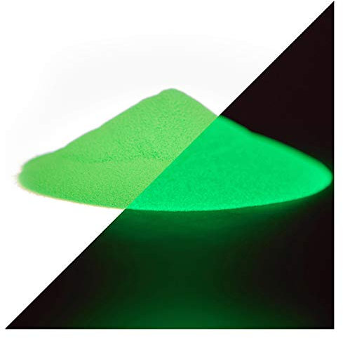 LUMENTICS Glühpulver mit grüner Tagesleuchtfarbe - Selbstleuchtende Farbpigmente, Nachleuchtpigment, Nachleuchtpulver, Farbpulver, Leuchtpulver, Schwarzlicht, UV (40g, Grün)
