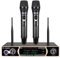Boytone BT-54UM Dual Dynamic UHF Wireless Microphone System, Metal Microphone and Base, up to 200 FT