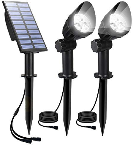 CORESLUX Solar Gartenleuchten Solarlampen für Außen Garten 2 in 1 Gartenleuchte Solar Gartenbeleuchtung IP65 Wasserdicht LED Solarstrahler für Außen Gartenweg Bäume Sträucher