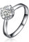 BEBEWO Echtgold Damenring 9K/14K/18K Verlobungs ring, Rund Moissanit 0.8ct Solitärring Hochzeitsringe Name Gravur