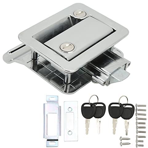 Tbest Serratura di sicurezza per porta d'ingresso RV con scrocco integrato in lega di alluminio per, roulotte, motorhome