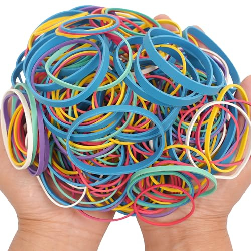 AMUU Gummibänder, sortiert, mehrfarbig, 227 g, Größe #64, #33, Größe #16, Gummibänder für Bürobedarf, Zuhause, Geld, elastische Bänder