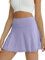fuinloth Gonna Tennis Donna con Pantaloncini sotto Gonnellino Skort Sportive Pantaloncinocon con Tasche Viola M 42-44