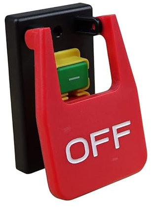 LHLIAN KJD17B-16 4 Pins Table Saws Electromagnetic Push Button Switches 16A AC250V Paddle Switch for Bench Drills/Grinders/Lathes 1Pcs diy