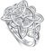 925 Sterling Silber Viel Glück Irischer Schmuck Keltisch Quartär Wicca Hexenknoten Ring für Frauen, Größe 54.4