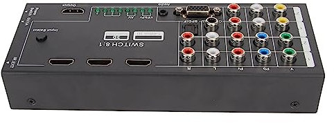 HDMI-Konverter, Professioneller HD 1080P HD-Multimedia-Schnittstellen-Sound-Adapter, VGA AV Ypbpr HDMI-Eingänge, für HDTV-Set-Top-Box-DVD-Projektor (EU-Stecker)