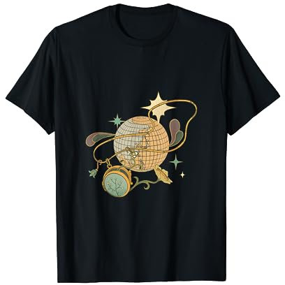 Vintage Zeitreise Uhr Welt T-Shirt