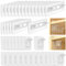 NINGYER 40 Pièces Support D'étagère Transparent, Fixation Adhesive Etagere Murale Sans Poinçon, Support Etagere Adhesif pour Meubles Placard Bibliothèques Armoire (2 Modèles)