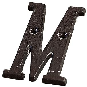 EIOLWJIEO Placa de número de casa de Metal, Duradera y Resistente al óxido, fácil de Instalar, Letras de Metal, números de casa, Placa Decorativa de Hierro para Puerta, B17-M