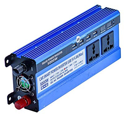 Inversor,Inversor Onda Pura Inversor solar 12/24 / 48V 220V 5000W Inversor convertidor de voltaje del transformador 4 USB Solar Power Inverter Cargador for el hogar del coche (Color : 48V)
