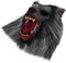 CALLARON Wolf-Kapuzenmaske Halloween-Kleid Wolf Halbgesichtsmaske Kostüme für Männer Tiara gruselige Halloween-Masken Halloween-Cosplay-Maske Tier Kopfbedeckung Mütze schmücken Mann bilden