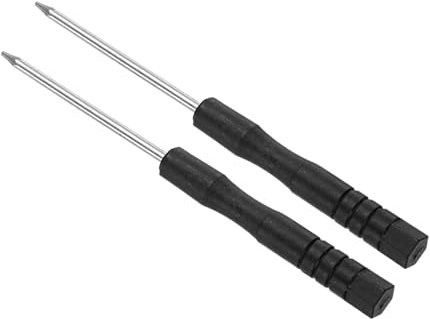 CoCud Mini Destornillador Torx, Tamaño de 0.8mm y Longitud de 80mm, Pequeños Destornilladores de 6 Puntas de Acero al Carbono con Mango Antideslizantepara Gafas, 2 Piezas