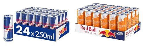 Set: Red Bull Energy Drink - 24er Palette Dosen Getränke, EINWEG (24 x 250 ml) + Red Bull Energy Drink Apricot Edition - 24er Palette Dosen, EINWEG (24 x 250 ml)