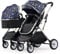 Luxus-Tandem-Kinderwagen aus Aluminiumlegierung, einhandklappbarer Zwillingskinderwagen, stoßdämpfender Frühlings-Doppelkinderwagen
