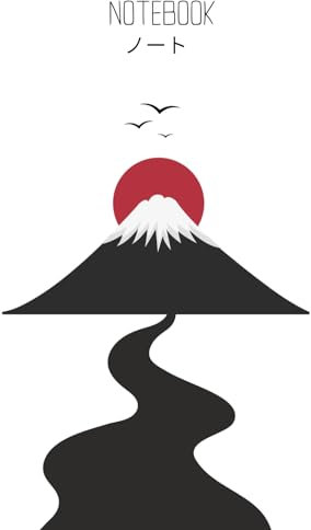 Notebook: Japanese Style Inspired Mount Fuji Composition Journal, Calming, Uplifting, 6 x 9” 120 pages