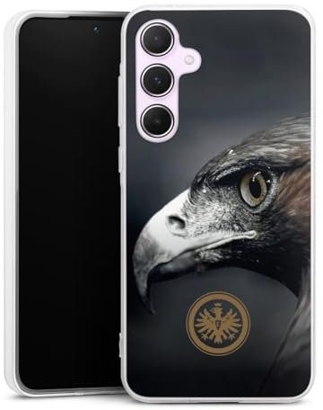 DeinDesign Silikon Hülle kompatibel mit Samsung Galaxy A55 5G Case transparent Handyhülle Eintracht Frankfurt Offizielles Lizenzprodukt Adler