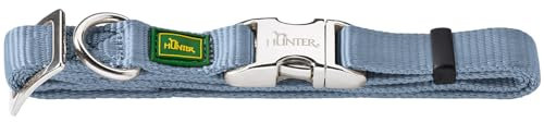 HUNTER Vario-Basic Halsband Aluminium Strong, Größe:XL, Farbe:Rauchblau