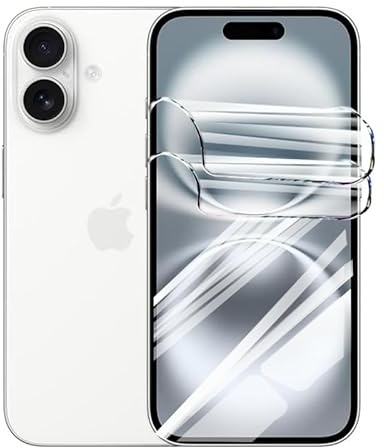 TMahhbid 2 Stück Hydrogel Displayschutzfolie für iPhone 16 (6.1 Zoll) | Selbstheilende TPU-Folie, Anti-Kratzer, keine Blasen, Berührungsempfindlich, Fingerabdruck Entsperrbar, HD Klar