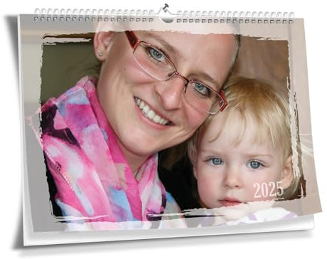KALVOS Österreichischer Personalisierter Fotokalender 2025, Wandkalender A3 und A4, Jahreskalender Zum Selbstgestalten, Monatskalender, Das Perfekte Geschenk, Bastelkalender, Kalender 2025