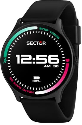 Sector No Limits Smartwatch Uomo, Digitale, 51 mm, Cinturino in Silicone, Collezione S-06, Regalo Compleanno