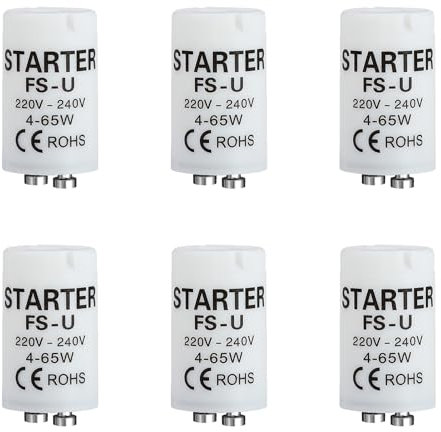 Starter Neon 4-65W, Starter per Tubo Fluorescente per Lampade Fluorescenti 220-240V Accensione Neon LED Starter per Tubo Universal Starter Led Neon Per Illuminazione Efficiente e Affidabile (6)