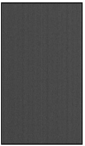vidaXL Fußmatte Streifen Schwarz und Grau 115x200 cm