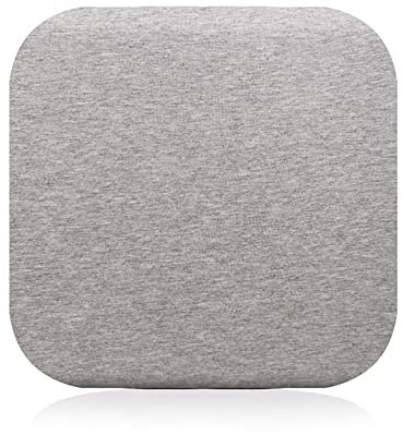 Cojín cuadrado de espuma viscoelástica para taburetes y sillas de comedor, respaldo de goma antideslizante, 14 pulgadas de grosor, 1.6 pulgadas, color gris claro