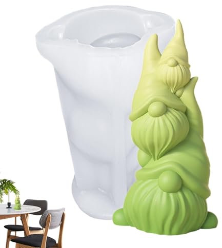 Osterkerzenformen, Silikonform, Fondantformen, Kerzenformen, Wichtel-Silikonform für Fondant, Seife, Ton, Gipsornament, Kunstharz