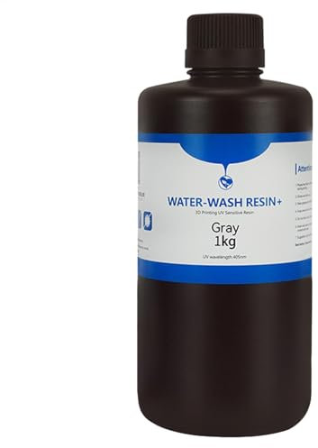 Water Washable Printer Resin, Fast Uv-Curing Resin, High Precision Printing Liquid, Rapid Curing, Easy Clean-Up, Compatible with Most Printers, Ideal for Detailed Models
